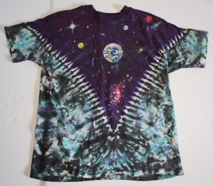 1992 1990s Vintage All Over Print T Shirt Moon Stars Galaxy Single Stitch USA