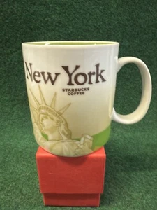 Taza Starbucks Global Icon NUEVA YORK Estatua de la Libertad Verde NYC Café 2012 - Imagen 1 de 4