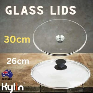 Kylin Glass Lid Fry Pan Lid, Pot Lids, Saucepan Lid 30cm - Picture 1 of 6