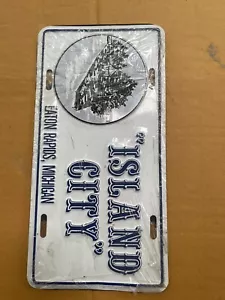 Island City Booster License Plate Eaton Rapids Michigan - Picture 1 of 1