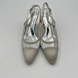 David Tate Damen Vegas silber Satin Netz Größe 8M - Bild 1 von 7