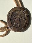 Vintage Bell Trading Solid Copper Kachina Shaman BOLO Tie With Copper Tips (M95)