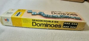Vintage Milton Bradley Dragon Dominoes  Original Box 27 dominos- missing 1 (B) - Picture 1 of 3