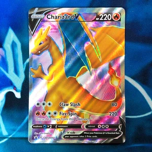 Charizard V - SWSH050 - Full Art Black Star Ultra Rare Promo - Pokemon Card - NM - Picture 1 of 4