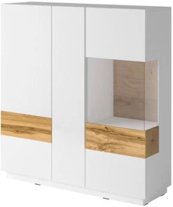 Aparador Saale Cómoda Blanco Brillante Votaneiche 130x40x138,5cm - Imagen 1 de 6