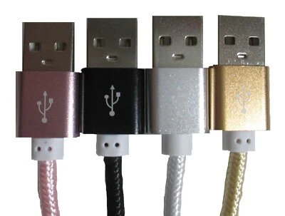 Cable trenzado micro USB de 3 pies - 1 metro cable de carga/datos - Lote de 5 y 10 Foto 1 de 4