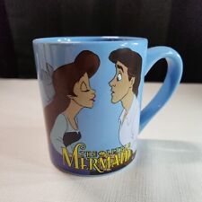 The Little Mermaid Coffee Mug 14 Oz Ceramic Ariel and Prince Eric Blue Disney