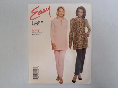 Stitch 'n Save Pattern - Misses' Tunic & Pull-On Pants (16-22) #9057 - Uncut - Image 1 of 4