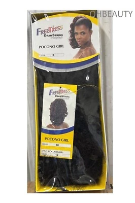 SNG FREETRESS EQUAL SYNTHETIC  DRAWSTRING CURLY HAIR PONYTAIL -  POCONO GIRL - Image 1 of 2