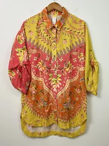 Agua Bendita Large Chrissy Lula Shirt Tunic Dress Multicolor 3/4 Sleeves NEW - Picture 1 of 10