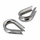 2 X 2Mm Stainless Steel Wire Rope Heart Shaped Thimbles Eyelets