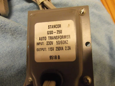STANCOR GSD-250 AUTOTRANSFORMADOR REDUCTOR 230/115 250VA 2.2A Foto 1 de 4