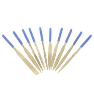 10Pcs 5-1/2" 140MM x 3MM Diamond Coated Needle Files Set Titanium Filing Cutting - Picture 1 of 7