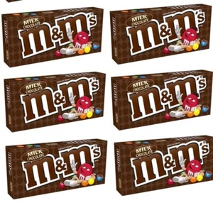 903914 6 x 87.9G THEATRE BOX MILK CHOCOLATE M&M'S M&MS CANDY COATED CHOC CANDIES - Picture 1 of 1