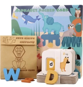 Wooden Letters and Numbers ABC Matching Puzzle for Kid Preschool Educational Toy - Picture 1 of 11