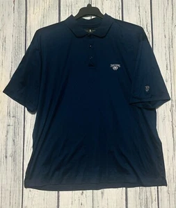 Nike Tiger Woods Polo Golf Shirt Navy Blue Solid Men's XL Sonterra San Antonio - Picture 1 of 8