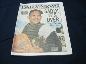 NEWSPAPER - NY DAILY NEWS - YOGI BERRA - BASEBALL - MLB - 9/24/2015 - IT'S OVER - Bild 1 von 4
