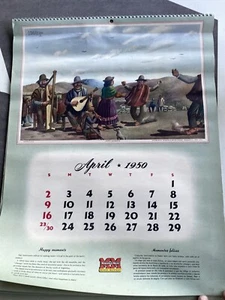 Calendario 1950 F. Molina Campos Litografía Publicidad Minneapolis Moline Machine - Imagen 1 de 13