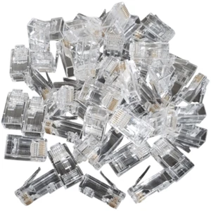 Amphenol CAT6+-EZRJ45 Connecteurs Easy RJ45 Boîte de 100 Pass Through - Photo 1/1