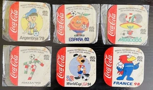 FUSSBALL FUTBOL WORLD CUP SECHS UNTERSETZER - ARG78 SPA82 MEX86 ITA90 USA94 FRA98 - Neu ohne Etikett - Bild 1 von 2
