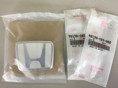 JUEGO EMBLEMA BLANCO DELANTERO HONDA ACURA GENUINO OEM NSX NA 1 2 ☆ 75700-SL0-000ZJ ☆ Foto 1 de 2