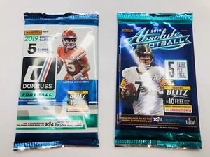 1 tarjetas de fútbol americano Donruss y 1 Absolute 2019 (lote de 2 paquetes) AD16 - Imagen 1 de 2