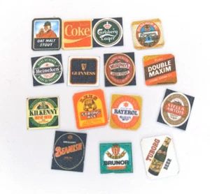 Dolls House 1:12 Scale Miniature Beer/ Drink Mats x 15 - Picture 1 of 2