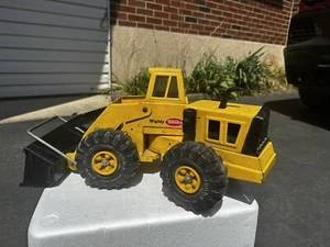 Vintage Mighty Tonka Front End Loader Tractor Turbo Diesel Shovel Plow Toy - Picture 1 of 16