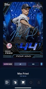 DIGITAL CARD TOP 100 SR ALL-STAR GAME SIGNATURE MAX FRIED #44 TOPPS BUNT - Picture 1 of 1