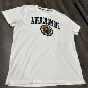VTG Y2K Abercrombie And Fitch Spellout Embroidered Muscle T-shirt XXL 23x29 - Picture 1 of 13