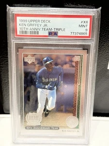 Ken Griffey Jr 1999 Upper Deck triple décimo aniversario - PSA 9 - SSP/100 - Imagen 1 de 2