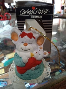 Vintage Caring Critter Jasco Bisque Porcelain Chimer - Picture 1 of 9