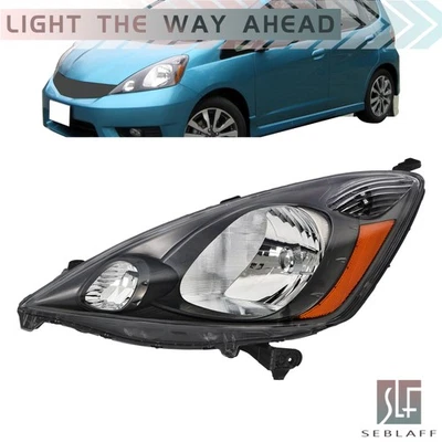 For Honda FIT Base/DX/LX/EX/EV 2009-2014 Grey Housing Headlights Headlamps Left - Image 1 of 4