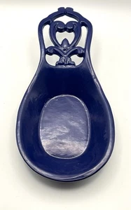 Enameled Cast Iron Cobalt Blue Spoon Rest - Picture 1 of 8