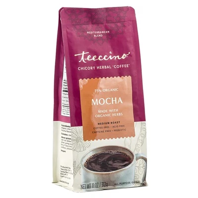 Alternativa de café achicoria moca - 11 onzas - café de hierbas molido que está pre... Foto 1 de 4