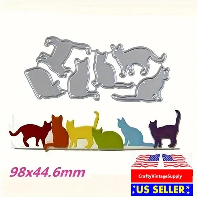 6 шт. различных металлических штампов для резки котят по краям - Изображение 1 из 2