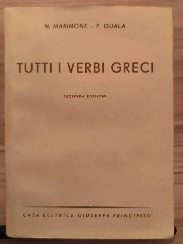 All the Greek Verbs - Tutti I Verbi Greci *SCARCE* Marinone First Edition 1955 - Image 1 of 4