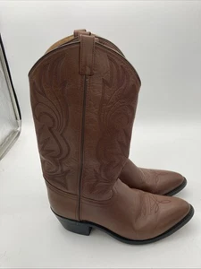 Stivali western cowboy pelle marrone Old West da uomo taglia 10 stile EE 5229 - Foto 1 di 6