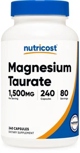 Nutricost Magnesio Taurato (240 capsule, 80 porzioni / 1.500 mg per porzione) - Foto 1 di 5