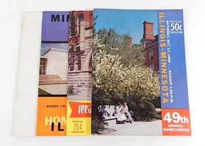 Lot of (4) Diff 1957 to 1963 Minnesota at Illinois College Football Programs - Picture 1 of 4