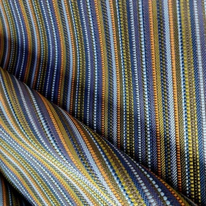 1 1/2Y Modern New Upholstery Fabric 57W Blue Green Stripes Last Pc #0174 Q - Picture 1 of 5