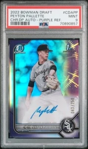 2022 Bowman Draft Peyton Pallette CDA-PP Purple Refractor /250 White Sox PSA 9 - Bild 1 von 2