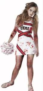 Zombie Animadora Miedo Halloween Vestido Disfraz Juniors Talla 7-9 - Imagen 1 de 10