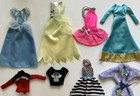 Lot of 8 Vintage Barbie 1970s Hong Kong Evening Gowns, Sweater,Top, other items