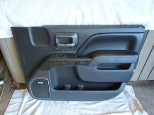 2016 GMC SIERRA DENALI 2500 Passenger FRONT OEM Door Trim Panel Black W/SWITCHES - Picture 1 of 3