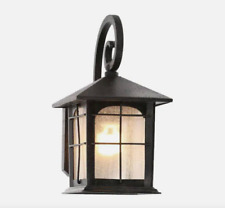Home Decorators Brimfield 12.75 in Aged Iron 1 light Outdoor Wall Lantern Sconce