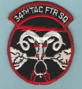 Vietnam vintage USAF US Air Force 34th TFS Tactical Fighter Squadron patch - Picture 1 of 2