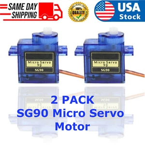 2pcs 9G SG90 Micro Servo Motor For RC Robot Helicopter Aircraf Airplane Car Boat - Picture 1 of 9