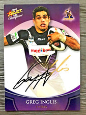 2008 SELECT NRL CHAMPIONS FOIL GOLD SIGNATURE TRADING CARD - GREG INGLIS/STORM