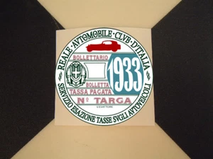 Disco fiscal italiano 1933 - para automóvil clásico o vintage italiano - Imagen 1 de 1